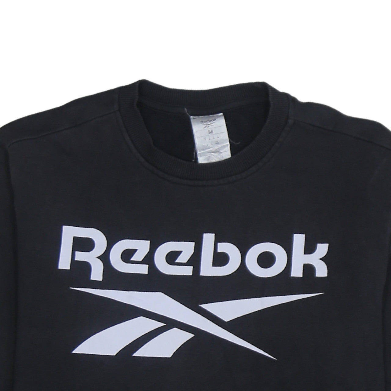 Additional view of Reebok Men Black M Pullover Sweatshirt Crew Neck Logo Fleece