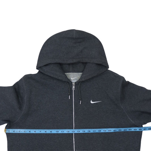 Nike Men's Grey Full Zip Hoodie XL Cotton Blend Sportswear