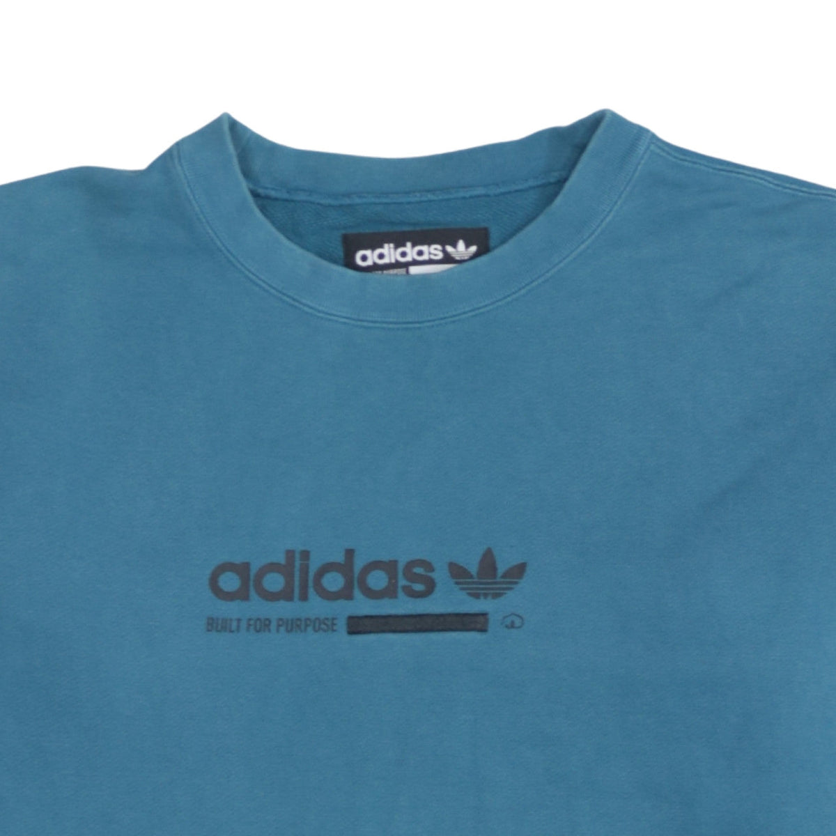 Additional view of Adidas Men's Blue Crew Neck Pullover Logo Sweatshirt, size S