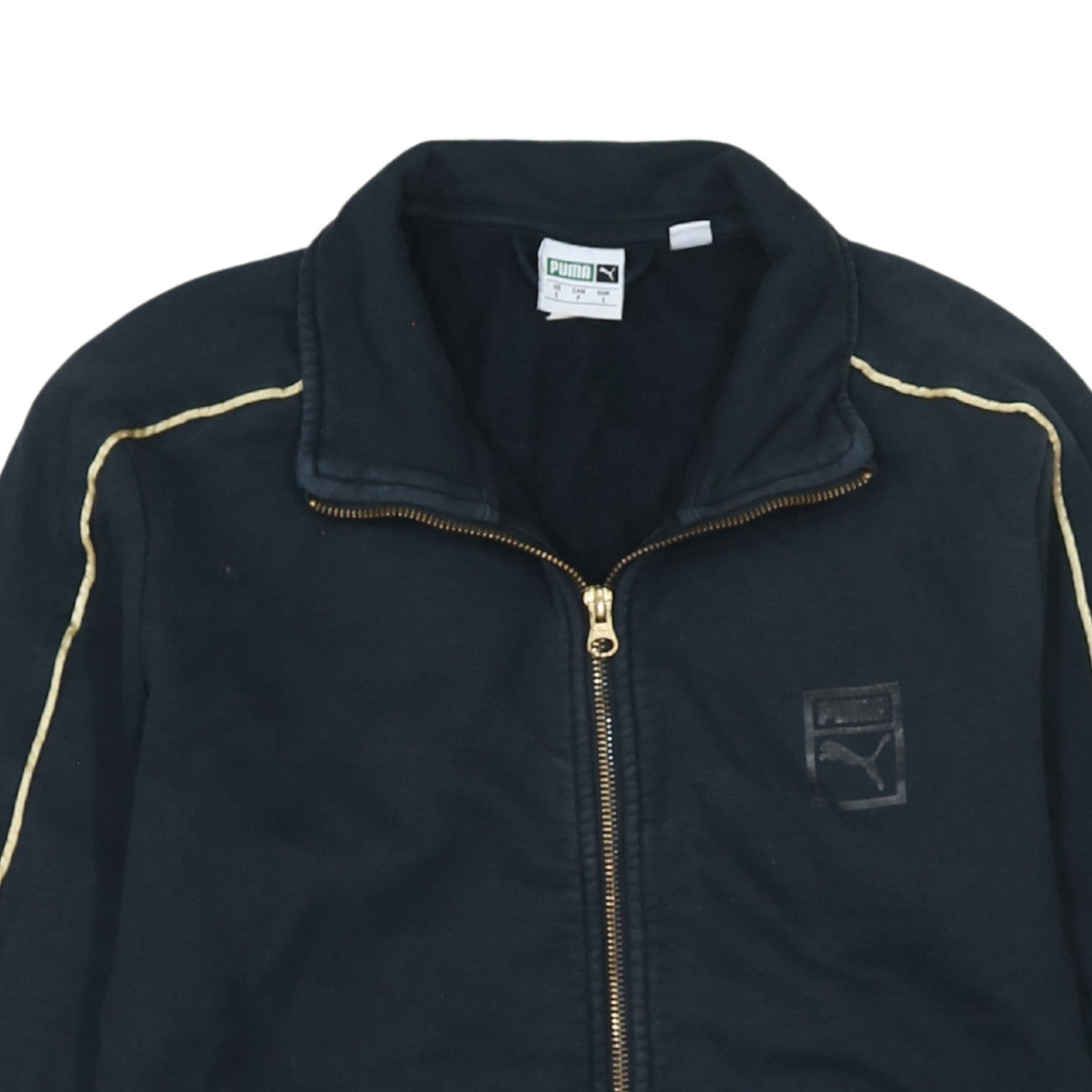 Additional view of Puma boys’ black full zip sweatshirt small classic athletic style