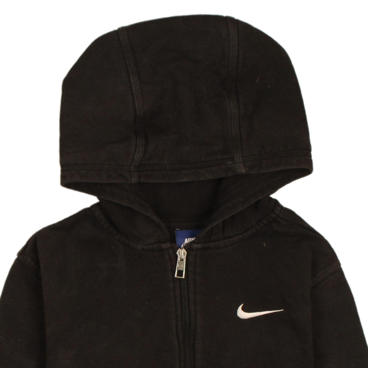 Nike Boys Black Full Zip Hoodie Sweatshirt 12-13 Years Cotton Blend