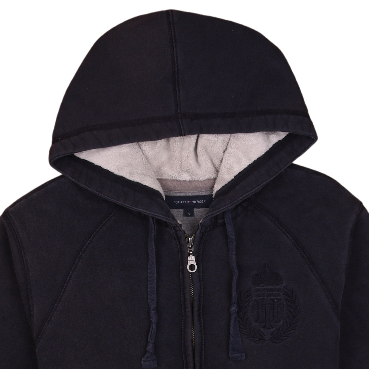 Tommy Hilfiger Men's Black Full Zip Hoodie M Regular Fit