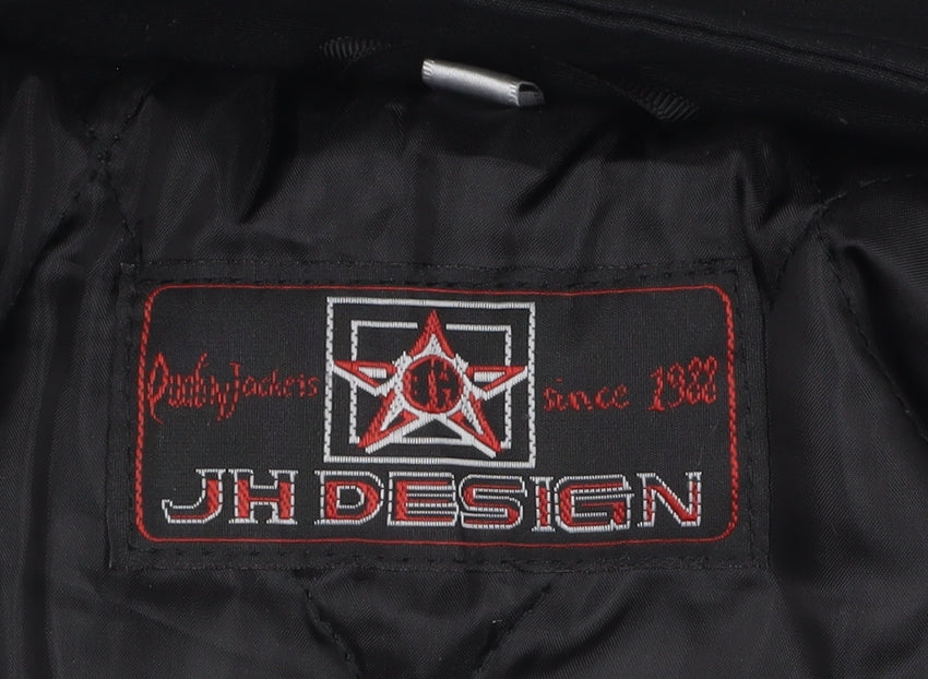 JH Design Jack Daniel's Men's Black XL Bomber Jacket Racing Style