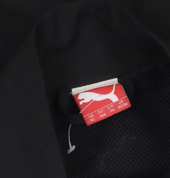 Additional view of Puma boys’ black stand-up collar full zip track jacket, size 164