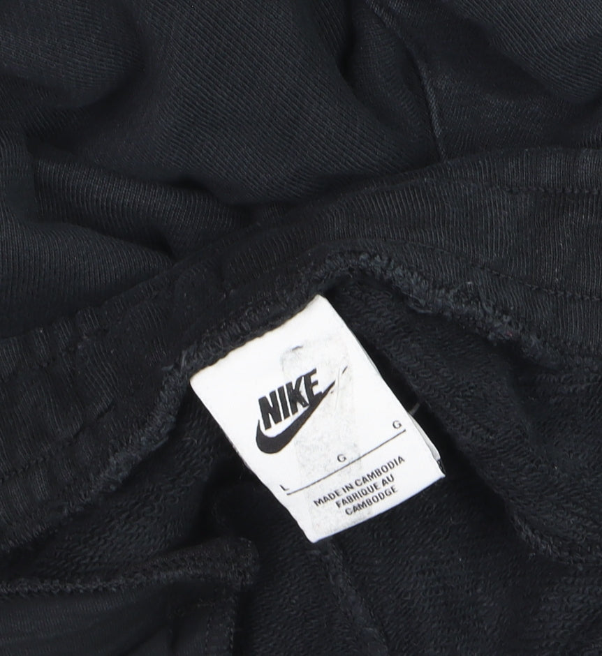 Nike Men Black Jogger Sweatpants L Fleece Lined Athleticwear