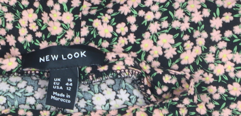 New Look Womens Multicoloured Floral Culotte Shorts Size 16