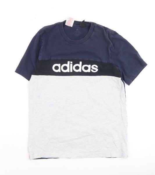 Adidas Teens Multicoloured Cotton Crew Neck Short Sleeve T-Shirt Size 13