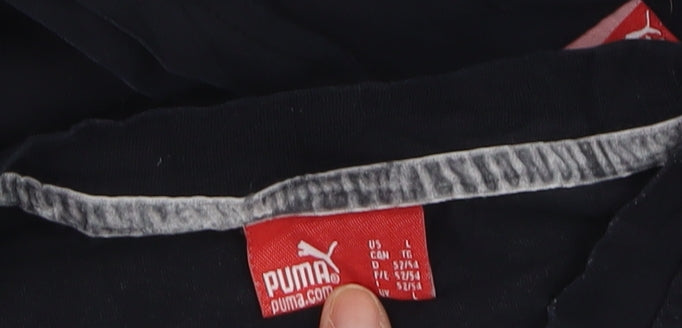 Additional view of Puma Men's Black L Crew Neck Sports T-Shirt