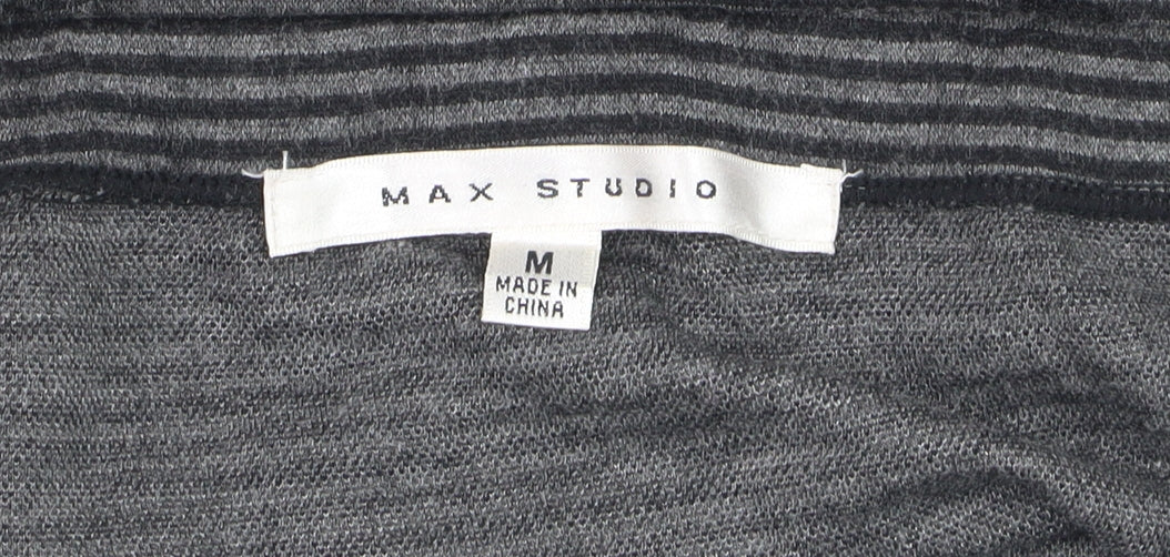 Additional view of Max Studio Women’s Grey Striped Pencil Knit Skirt, size M