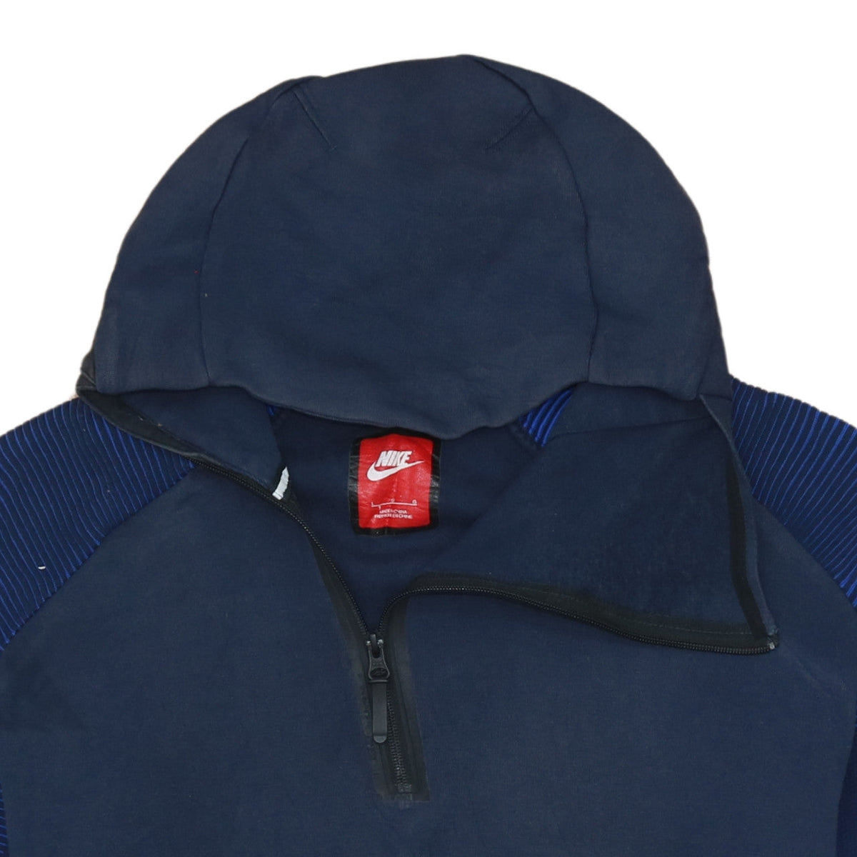 Additional view of Nike Men's Blue 1/2 Zip Hoodie, size L, Lightweight Fleece
