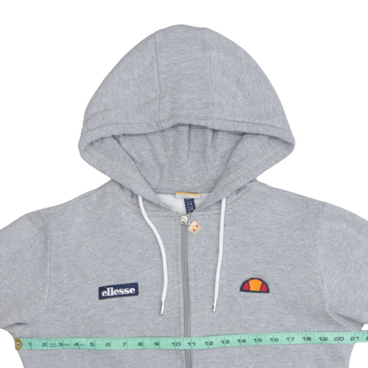 Ellesse Men's Grey Full Zip Hoodie Small Regular Fit Classic Sportswear