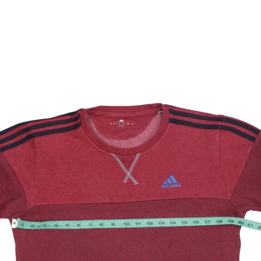 Adidas Men’s Red Crew Neck Sweatshirt S Sports Pullover
