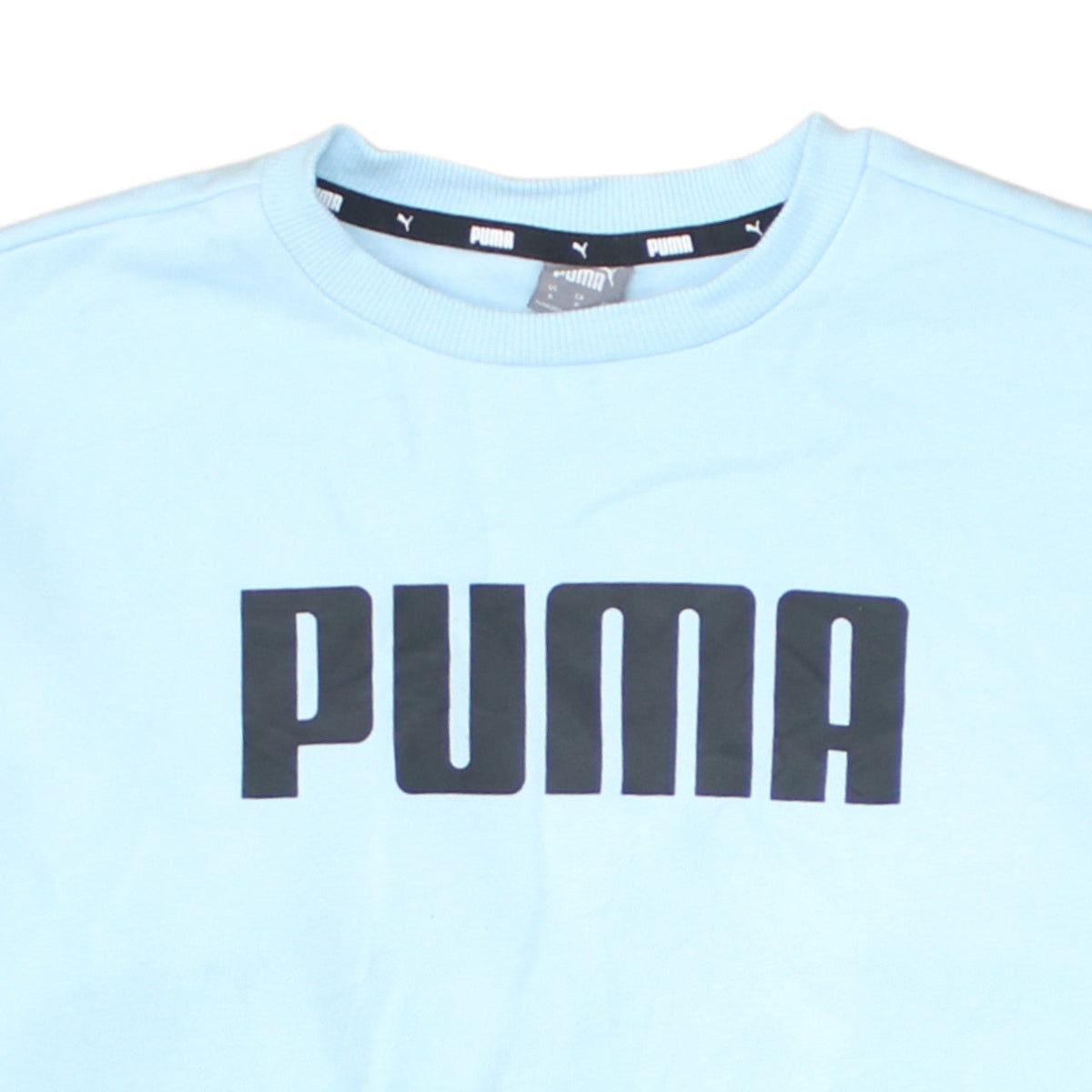 Additional view of Puma Men's Blue Pullover Sweatshirt S Crew Neck Logo Fleece