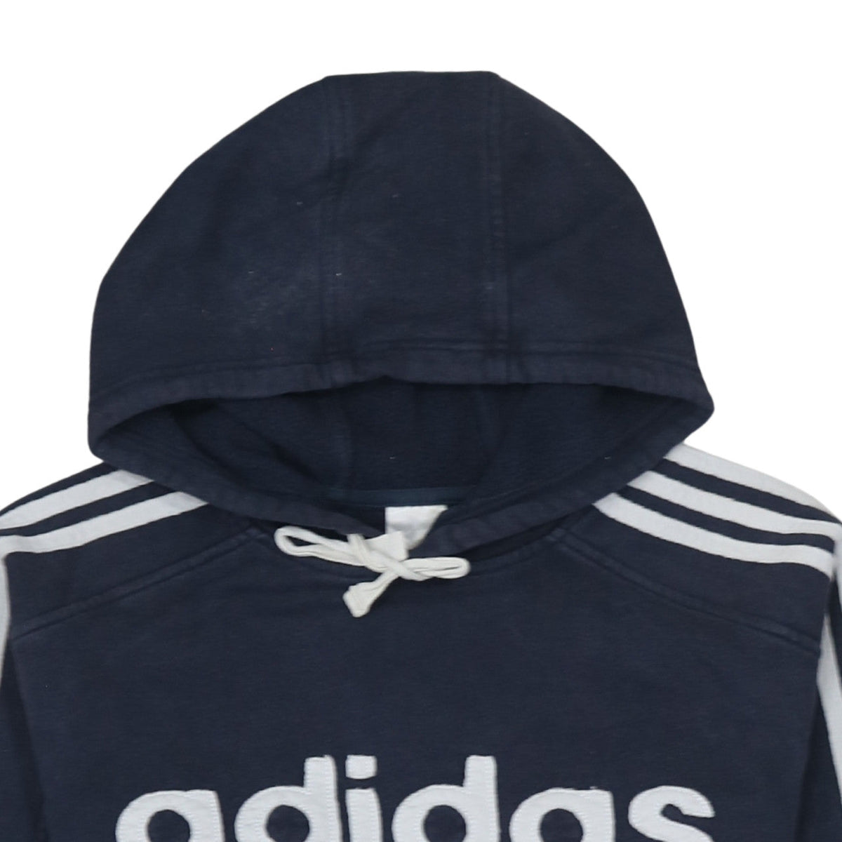 Additional view of Adidas Men’s Navy Blue Pullover Hoodie, size S, Logo Graphic Cotton Blend