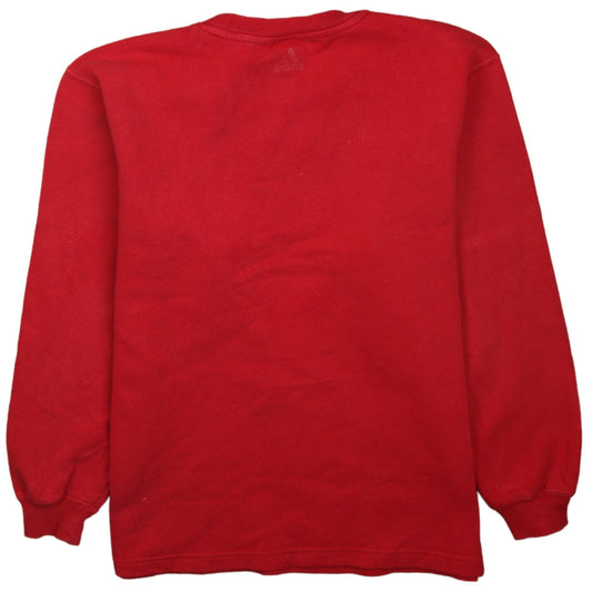 Adidas Boys Red Pullover Crew Neck Fleece Sweatshirt 14-15 Years