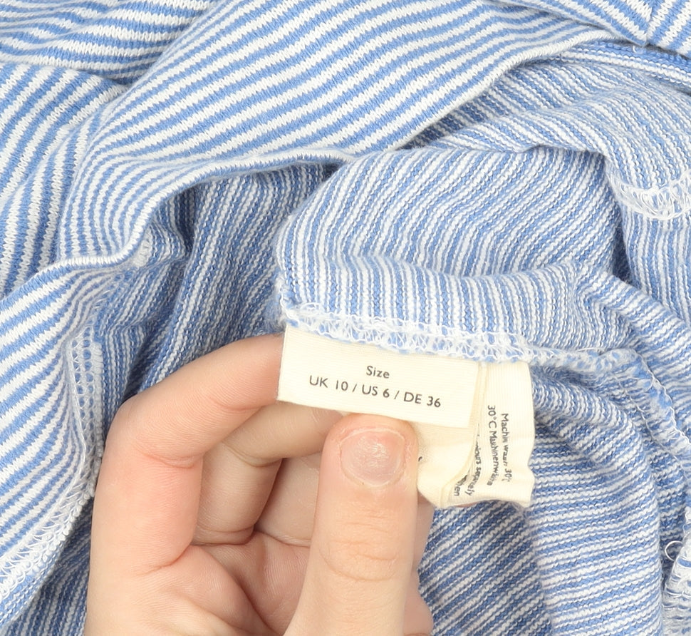 Poetry Womens Blue Striped Knit Tunic Jumper UK 10