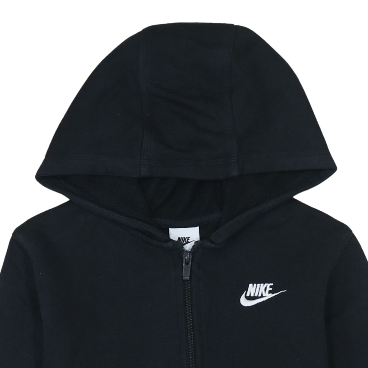 Nike Boys Black Full Zip Hoodie Size L 147-158 cm Cotton Blend