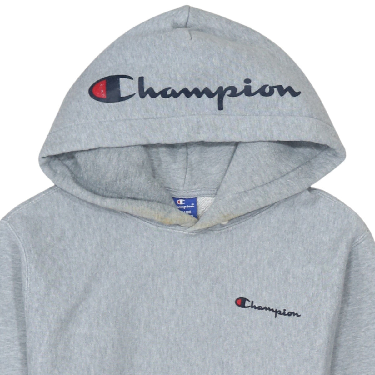 Additional view of Champion Men's Grey Medium Pullover Hoodie Embroidered Logo