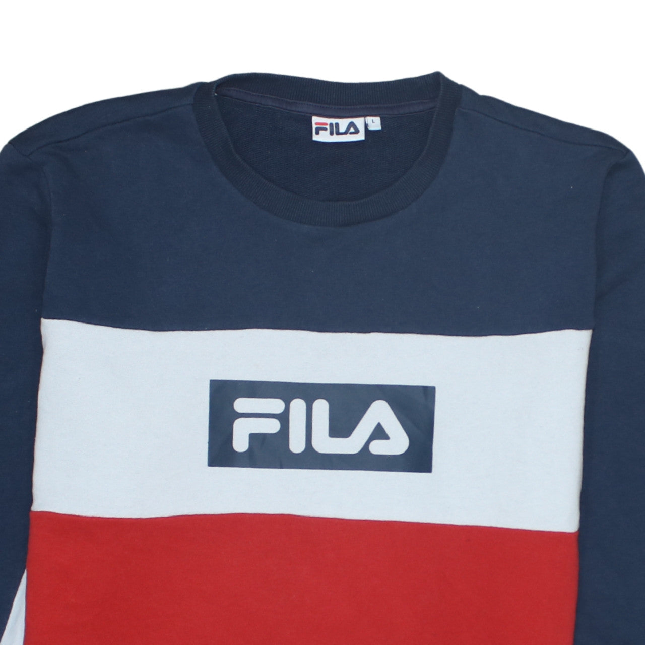 Fila Men's Multicoloured XL Crew Neck Logo Sweatshirt