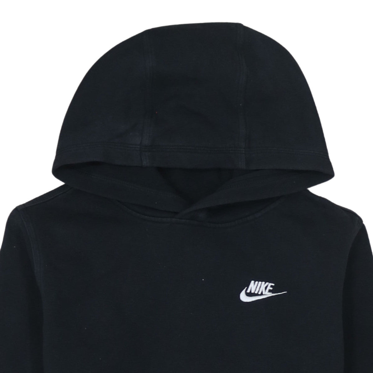 Additional view of Nike boys’ black xl pullover hoodie with logo and kangaroo pocket