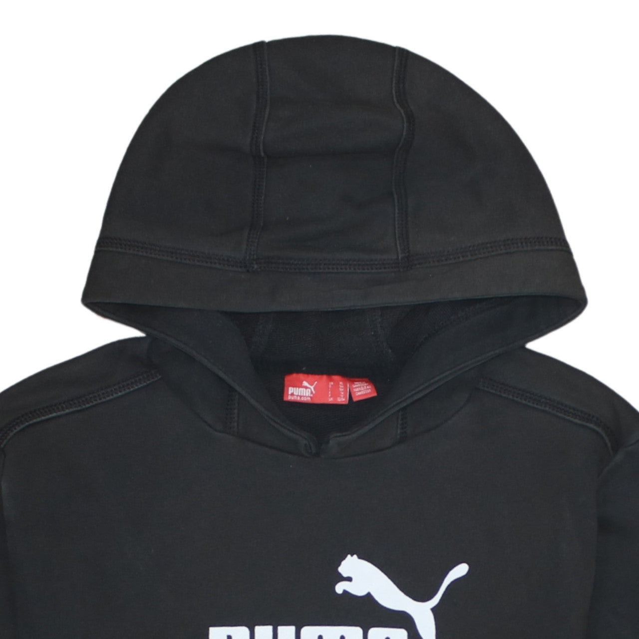 Additional view of Puma boys’ black xl pullover hoodie sweatshirt with logo print
