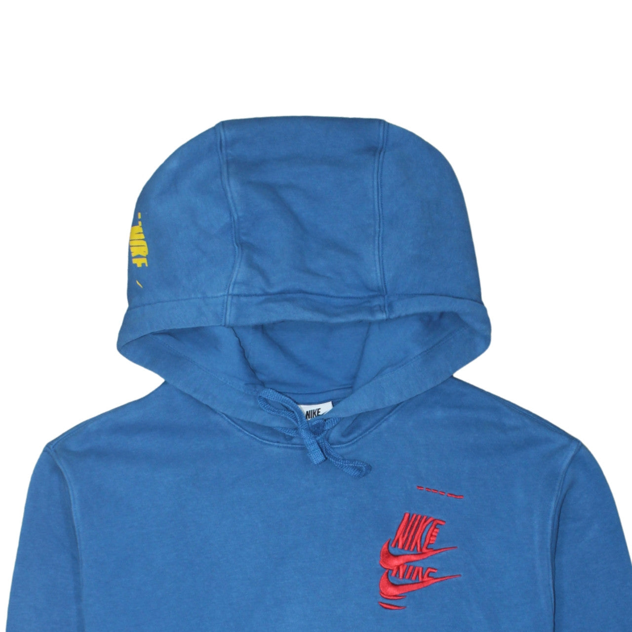 Nike Men's Blue Pullover Hoodie Small Fleece Embroidered Logo Sportswear