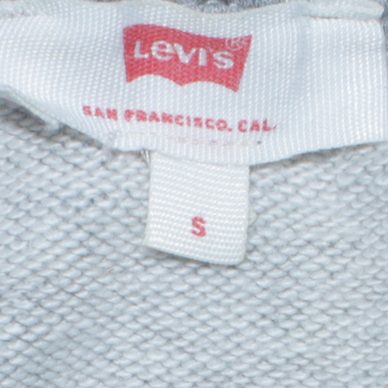 Additional view of Levi's Men's Grey Pullover Hoodie Small Logo Fleece Sweatshirt