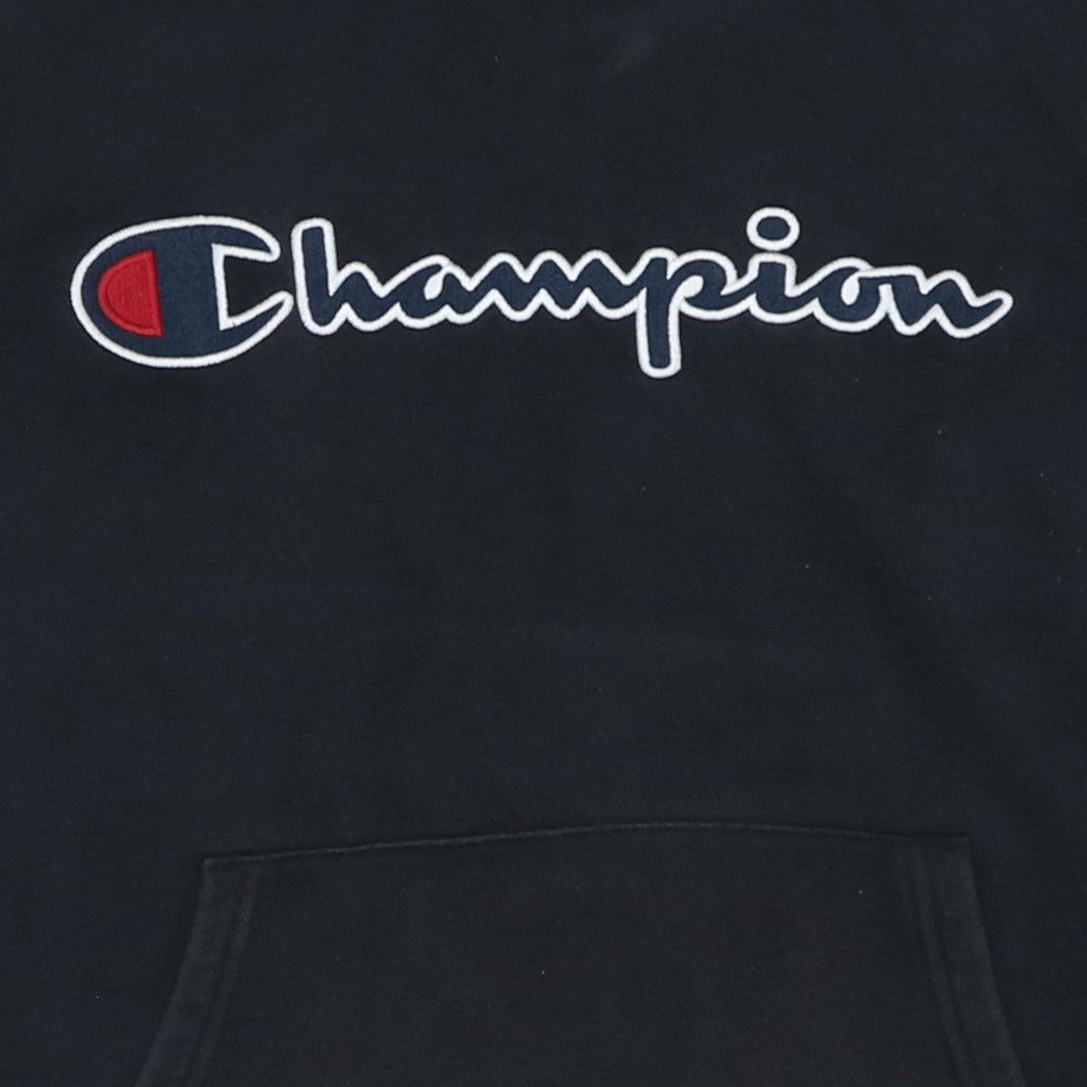 Additional view of Champion Men’s Black Large Pullover Hoodie with Logo Embroidery