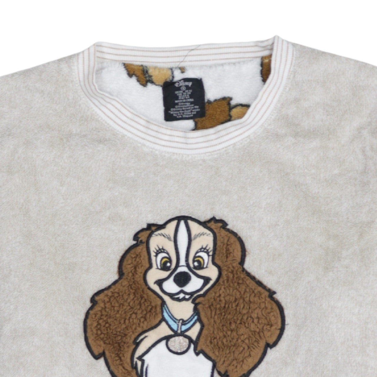 Additional view of Disney Women's Beige Fleece Pyjama Top, size 10-12, Lady Bed Hair
