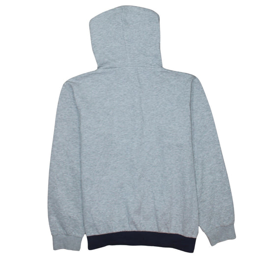 Fila Womens Grey Blue Full Zip Hoodie Size 16 Classic Logo Design