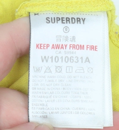 Additional view of Superdry Women's Yellow Basic Cotton T-Shirt, size 8