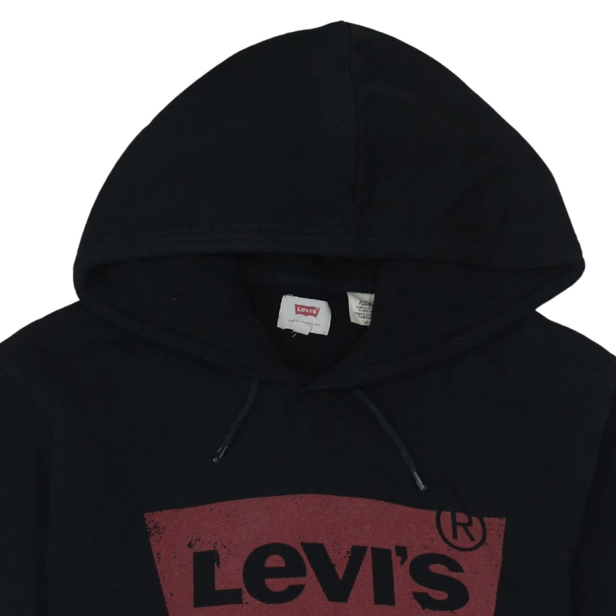 Additional view of Levi's Men's Black Logo Pullover Hoodie L Regular Fit