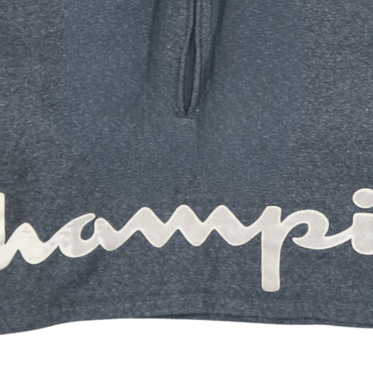 Additional view of Champion Women’s Grey 1/4 Zip Hoodie Small Cotton Logo Print