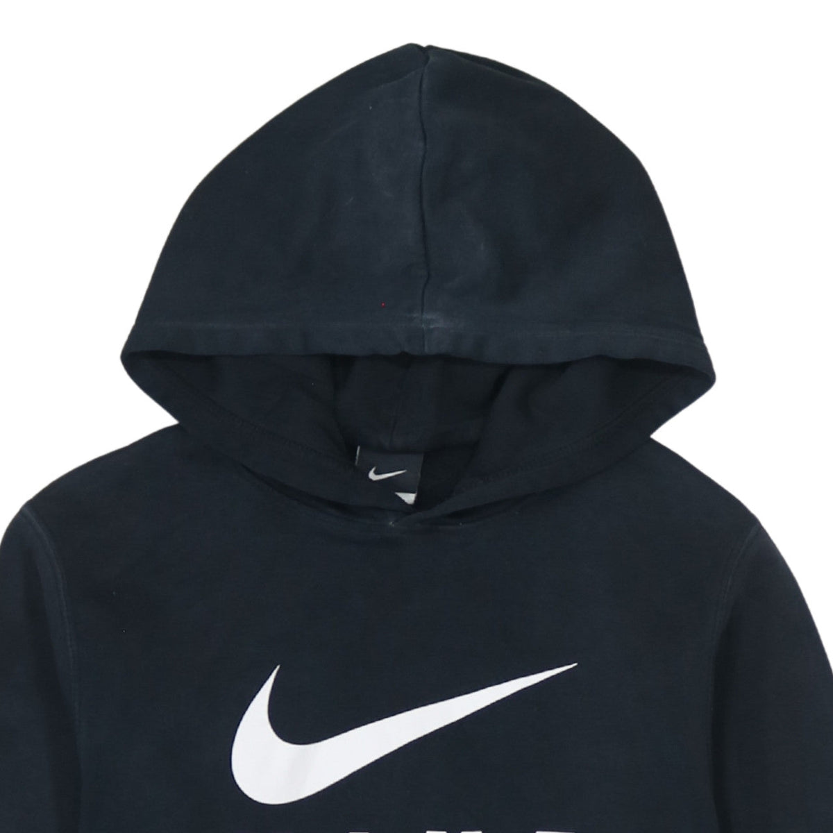 Additional view of Nike boys’ black xl pullover hoodie with logo print 13-15 years