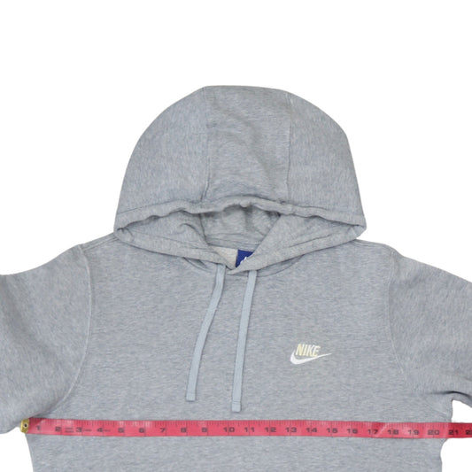 Nike Men's Grey Pullover Hoodie Small Fleece Logo Sweatshirt