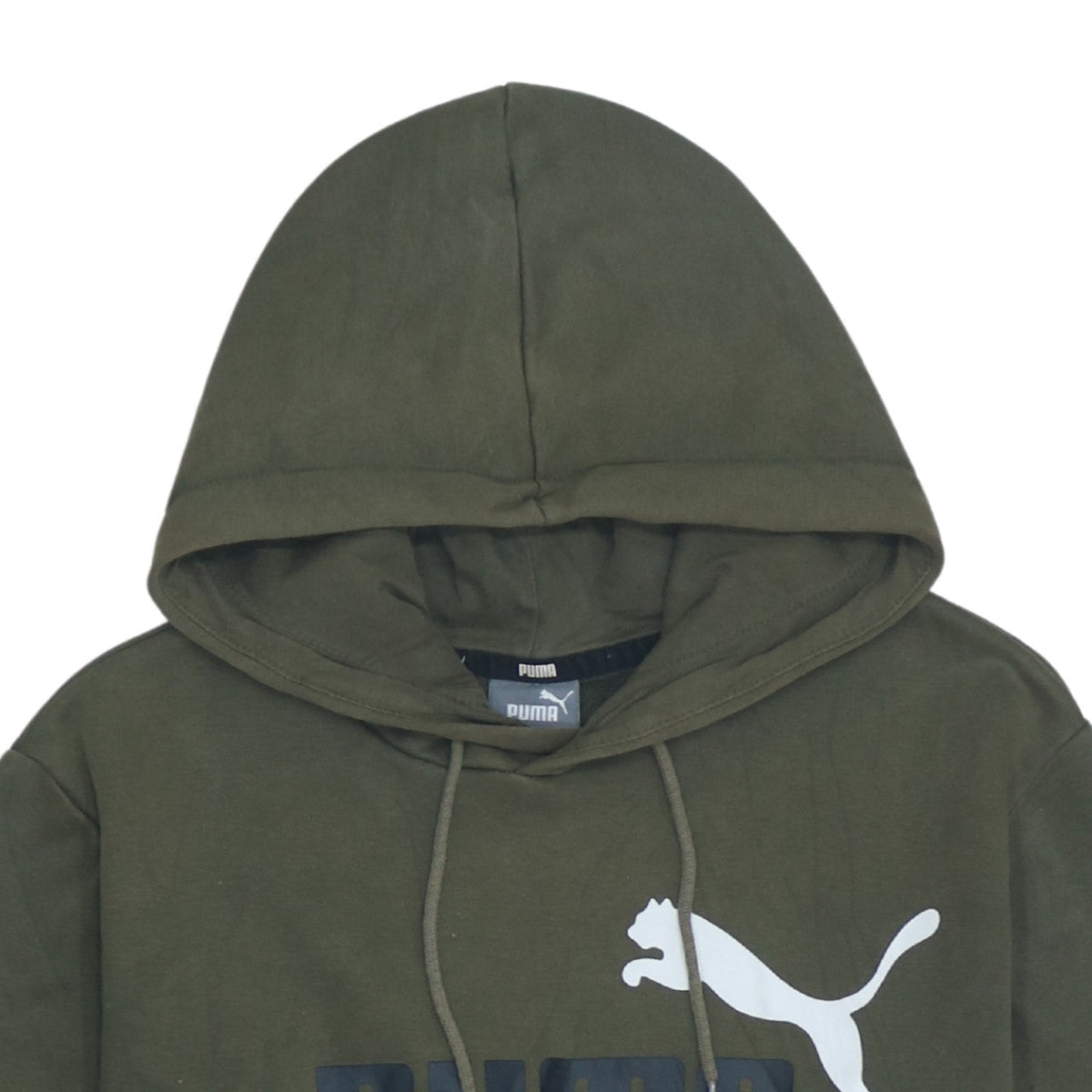Additional view of Puma Men's Green Pullover Hoodie Small Logo Sports Fleece