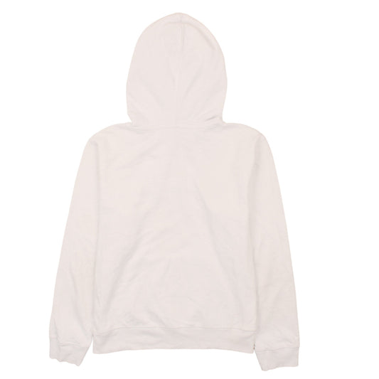 Champion Women White Pullover Hoodie L Logo Embroidered Sweatshirt