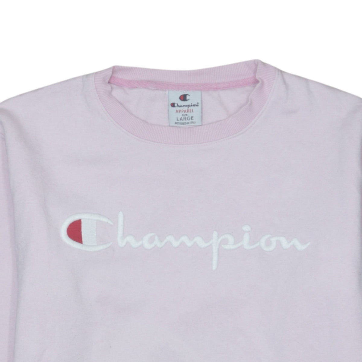 Additional view of Champion Women's Pink Crew Neck Pullover Sweatshirt Large