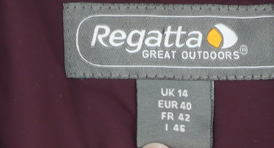 Regatta Womens Purple Waterproof Parka Coat Size 14