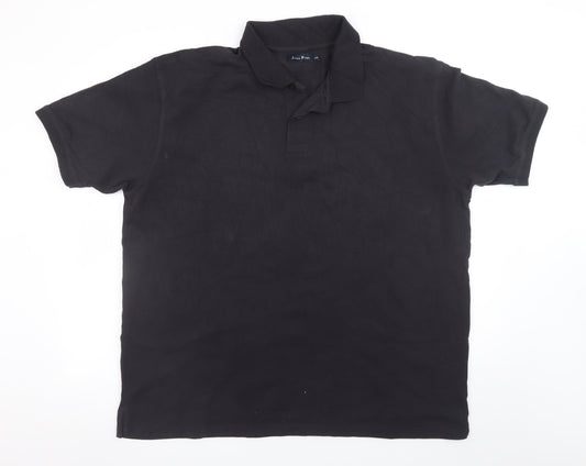 James Pringle Men's Black 2XL Cotton Polo Shirt