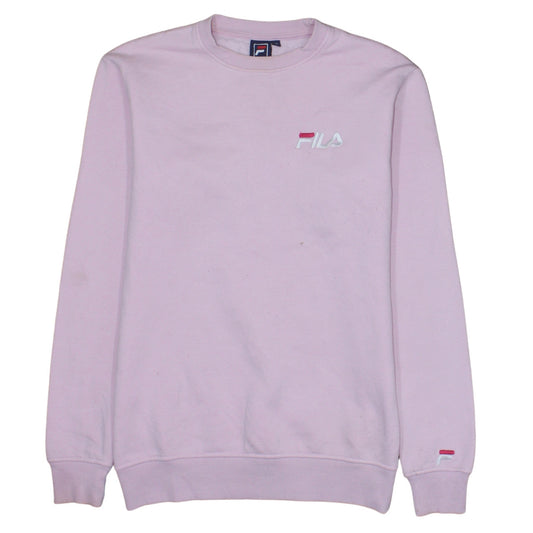 Fila Womens Pink Crew Neck Pullover Sweatshirt Size S