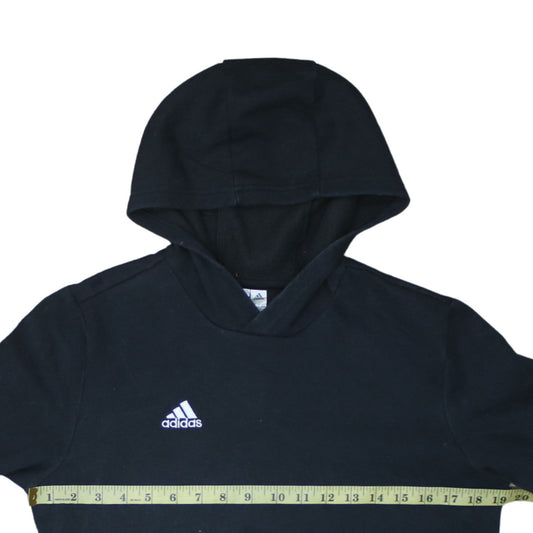 Adidas Boys Black Pullover Hoodie 13-14 Years Fleece Sports Sweatshirt