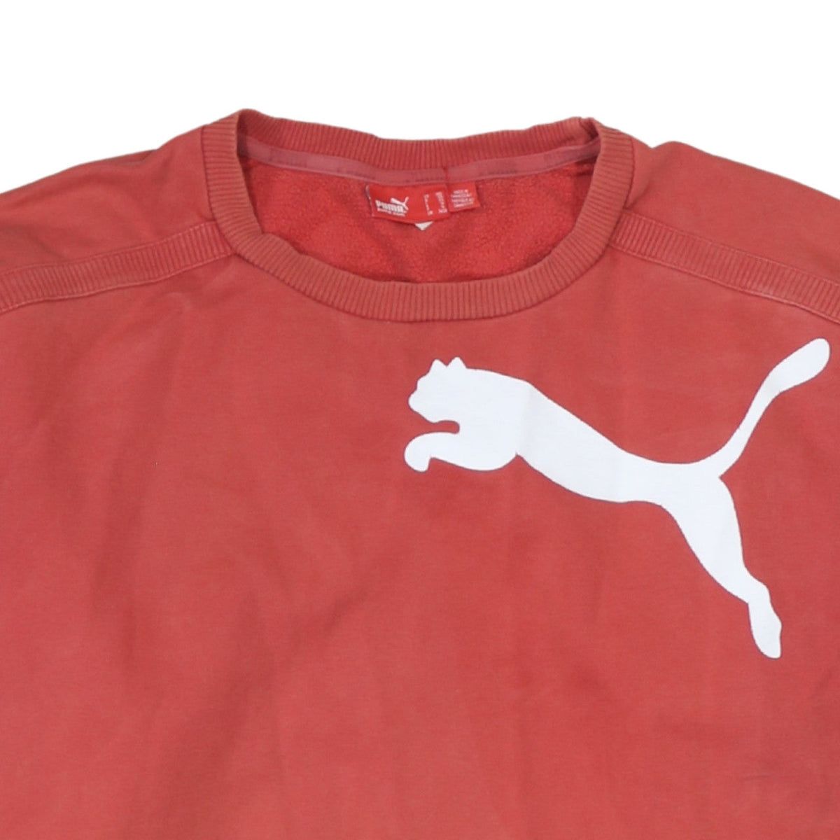 Additional view of Puma Women's Red Logo Crew Neck Pullover Sweatshirt, size 16