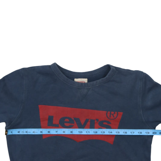 Levi's Boys Blue Pullover Fleece Sweatshirt Size 16 Years Logo Design