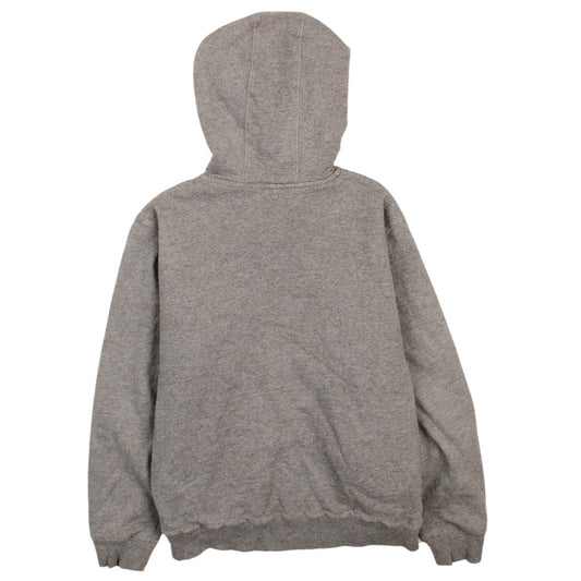 Quiksilver Boys Grey Full Zip Hoodie M 10-12 Sherpa Lined Fleece Sweatshirt