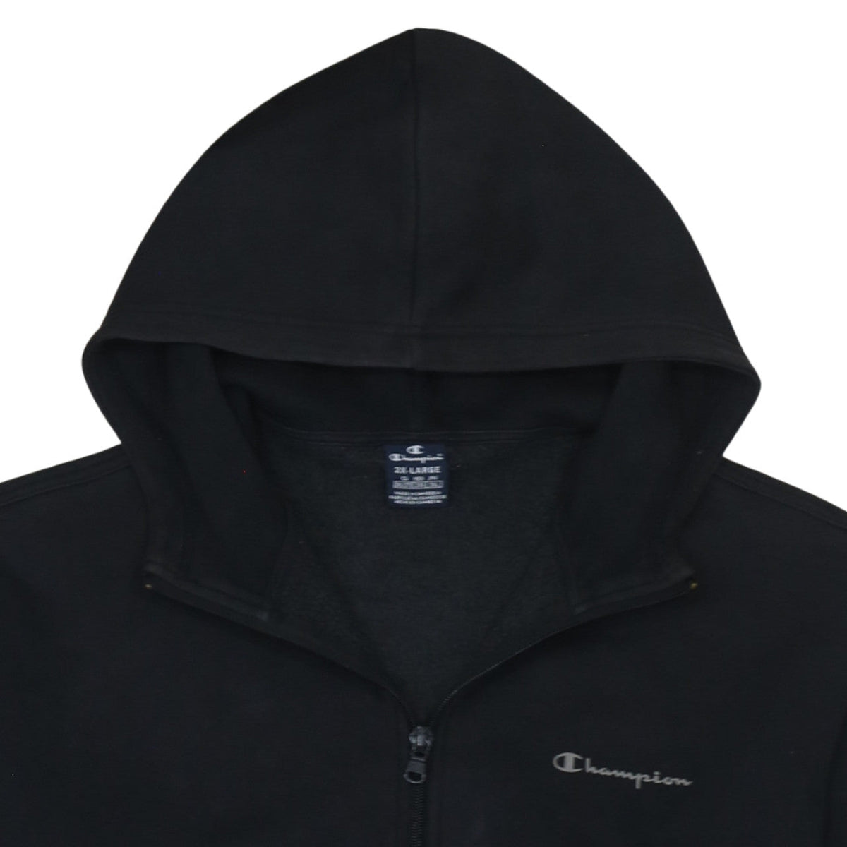 Additional view of Champion Men's Black 2XL Full Zip Hoodie Fleece Sweatshirt