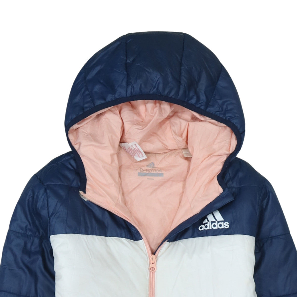 Additional view of Adidas girls’ multicoloured puffer jacket hooded winter coat 13-14 years