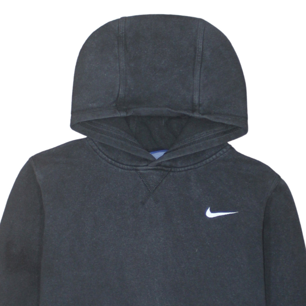 Additional view of Nike boys’ black pullover hoodie xl 13-15 years fleece logo sweatshirt