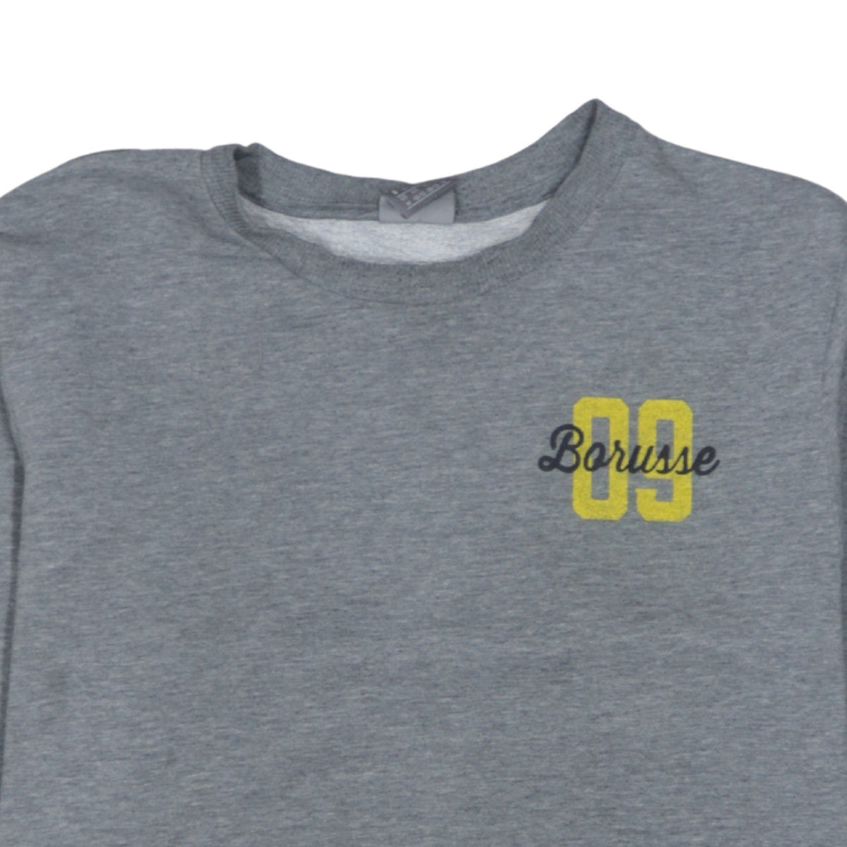 Additional view of Puma men’s grey bvb 09 borussia sweatshirt, size M, crew neck pullover