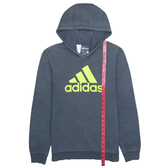 Adidas Boys Blue Pullover Fleece Hoodie 15-16 Years Logo Sport Essentials